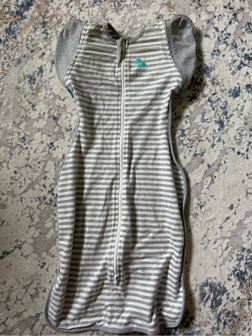 Love To Dream Gray Striped Swaddle